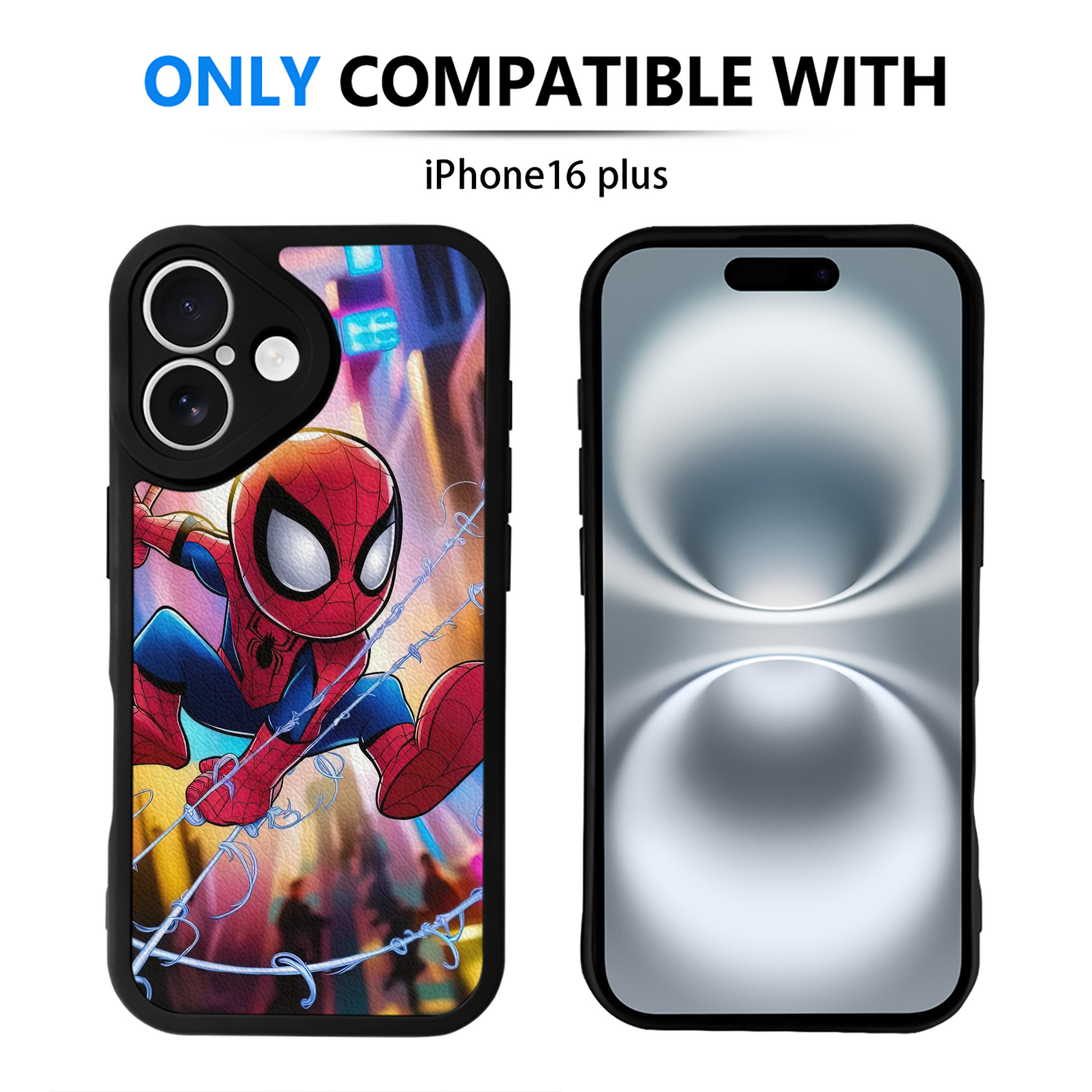 Spider Man スパイダーマン 【iPhone 16シリーズ対応】シリコンスマホケース（レザー調） 材質：シリコン
